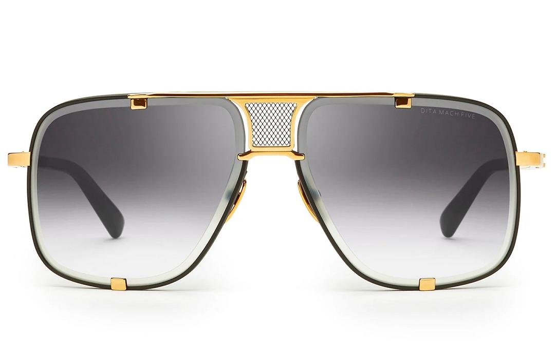 Dita Men's Mach Five Sunglasses Black Yellow RIQ136059 USA